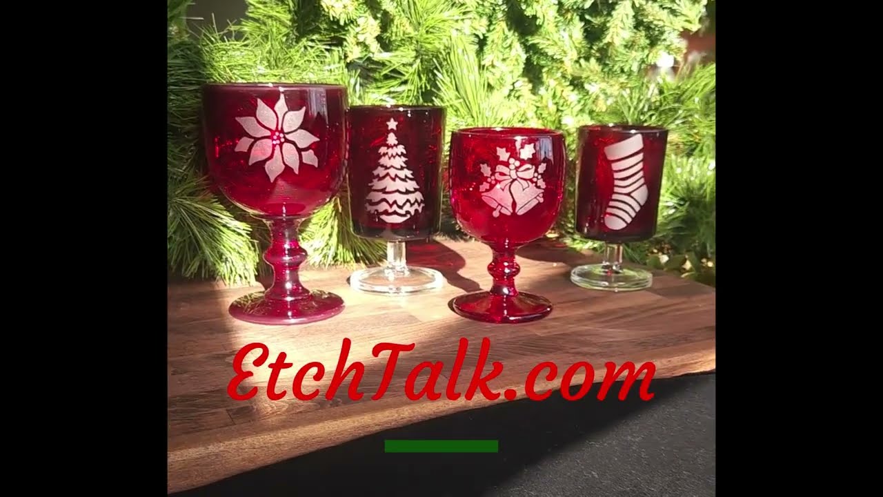 Upcycled Scarlet Christmas Goblets