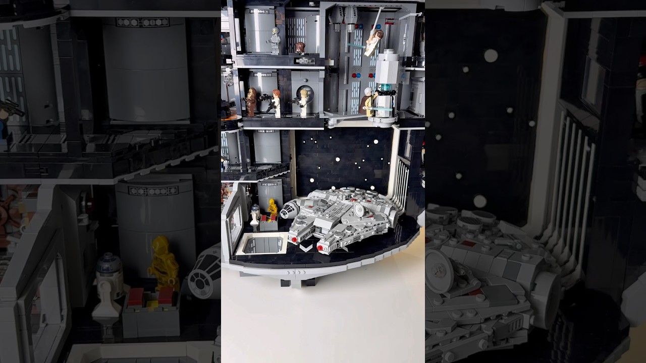 LEGO Star Wars UCS Death Star fits the midi scale Millennium Falcon! #lego #rlfm #reviews #75419