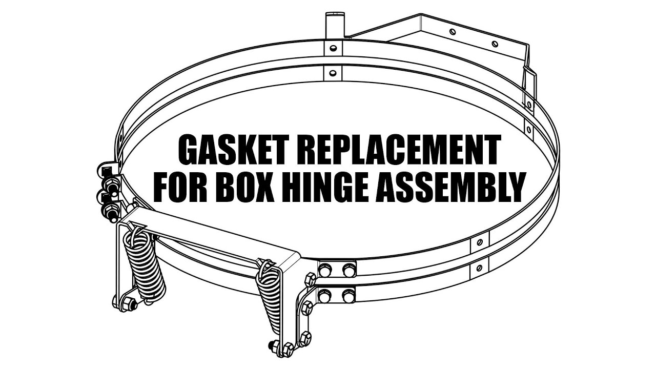 Gasket replacement for the Big Green Egg with rear box hinge assembly.