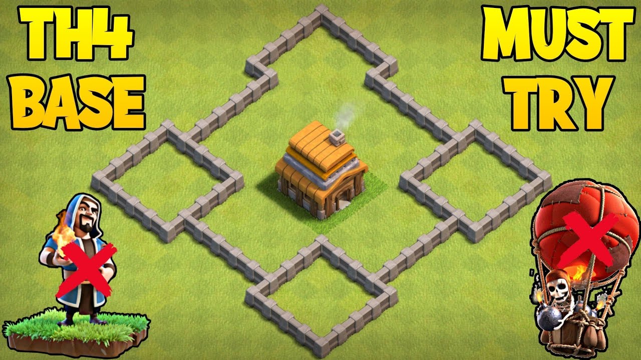 Th4 Base with Link: Th4 Best Base Layout Copy Link 2021 | Defense against Th5 | Clash of Clans - Coc
