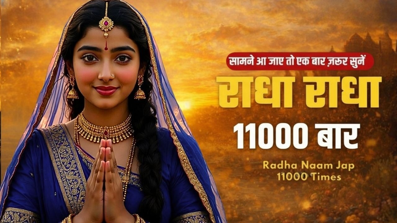 Shri Radha Naam Jaap 1008 Baar | श्री राधा नाम जप | Peaceful Divine Radha Bhakti