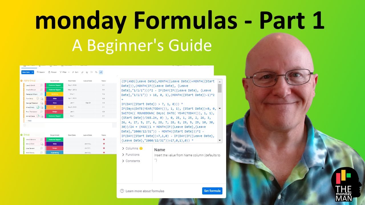 monday Formulas - Part 1: A Beginner's Guide