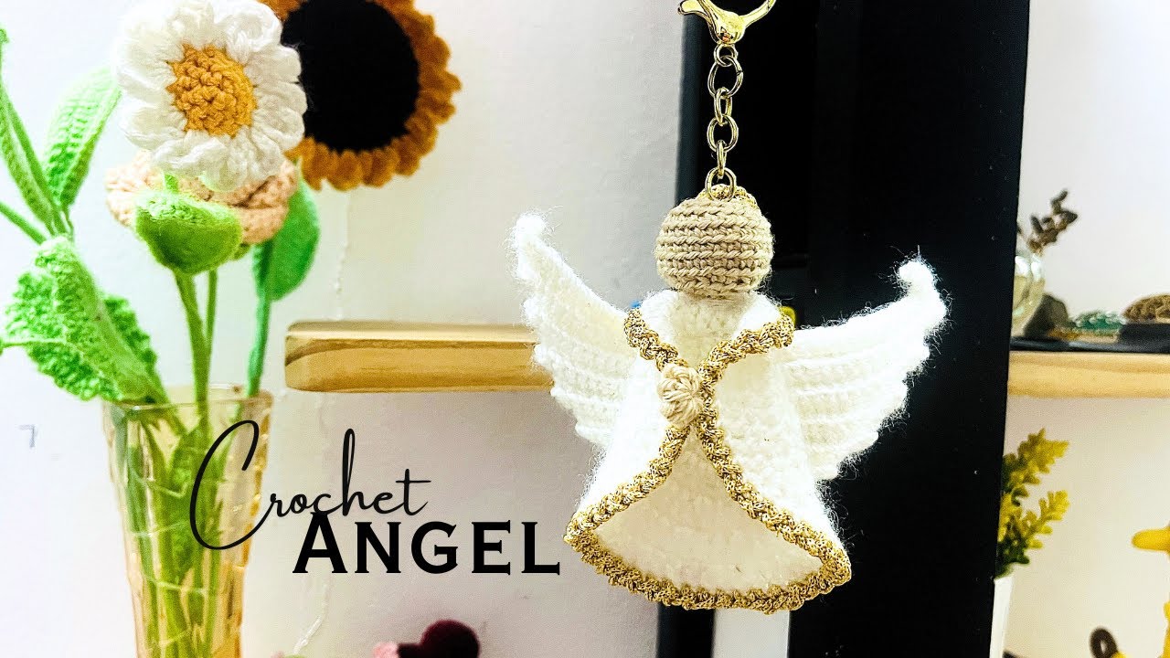 [ENG SUB] How to Crochet Angel | Step-by-Step Tutorial | Perfect Keychain & Ornament 