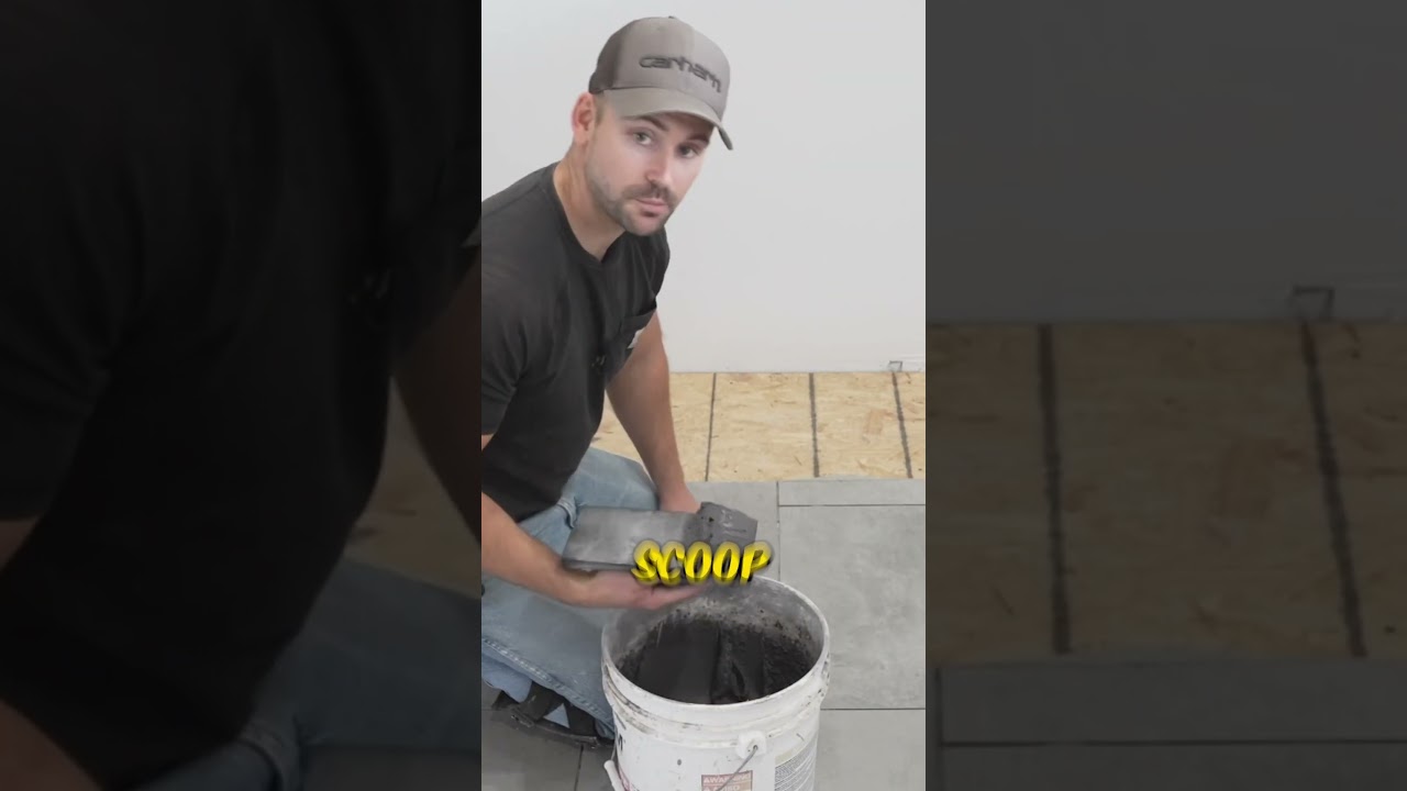 How To Grout Tile! #shorts #tile #diy