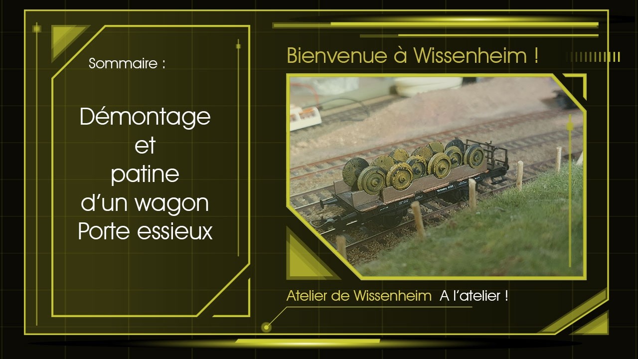 Patine  d'un wagon porte essieux Sachsenmodelle