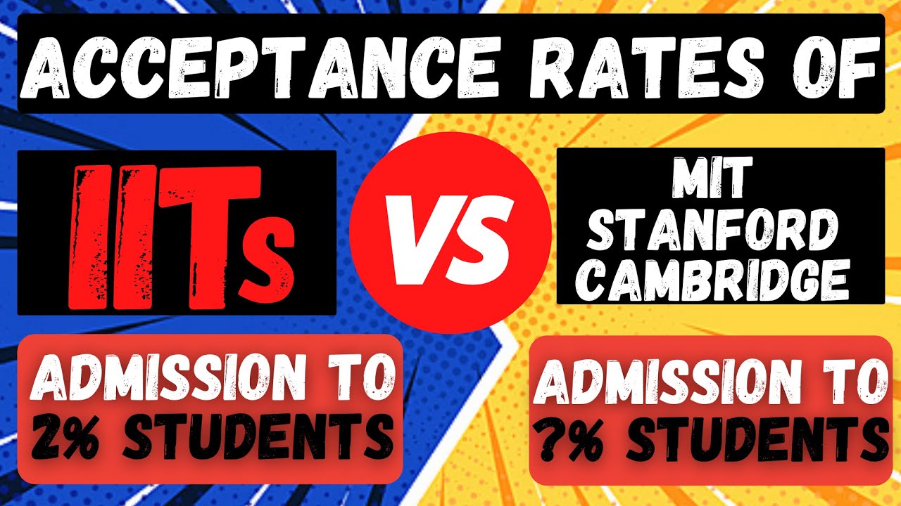 Accpetance rate of IITs vs Acceptance rate of MIT, Stanford & Cambridge | #shorts