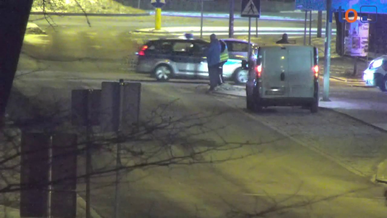wypadek w kamerze ul. Kolejowa Nysa