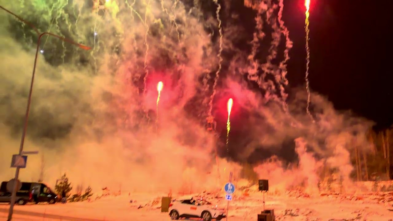 Veturin ilotulitus Kouvolassa 31.12.2025