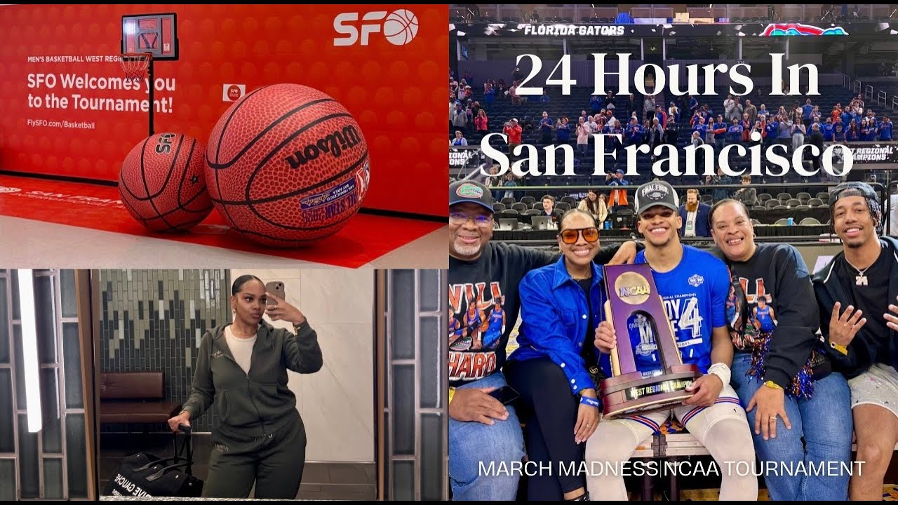 24 Hours In San Francisco ✈️  | March Madness, NCAA Tournament | Diaries of a PROUD Sister 🐊🏀💙🧡 #5