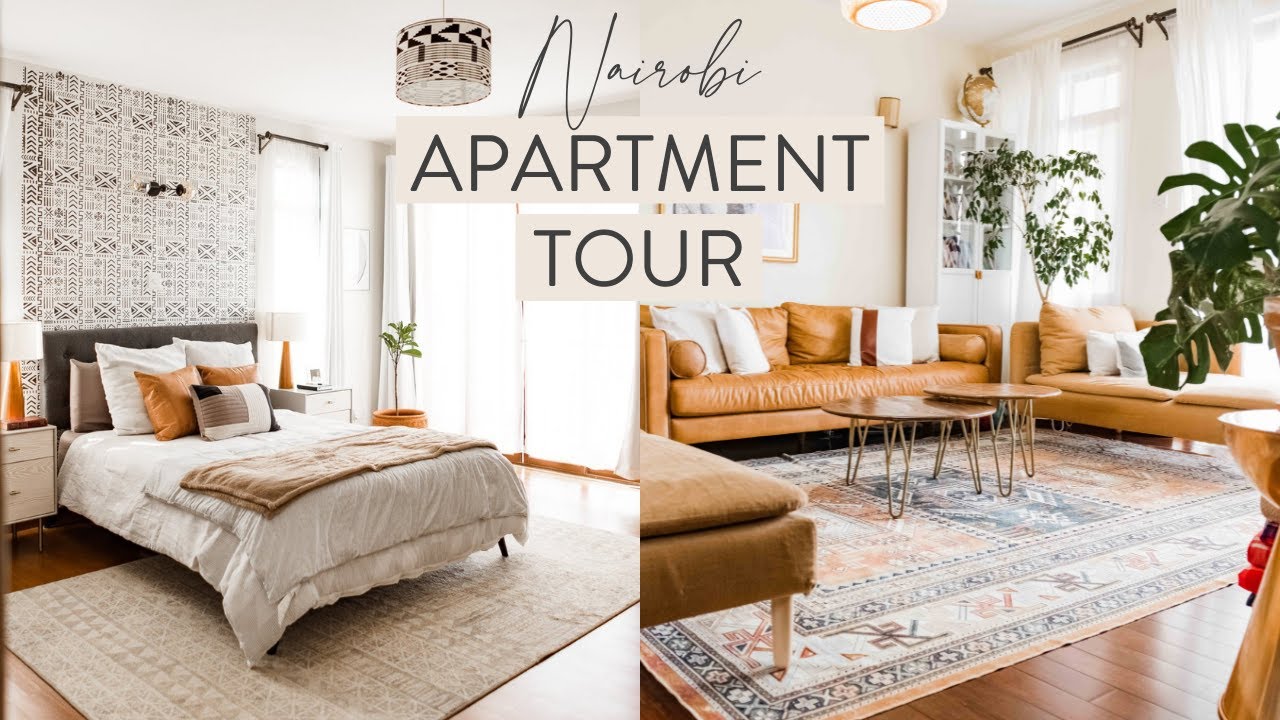 FULL APARTMENT TOUR 2021 | mid-century modern, global, kid-friendly decor in Nairobi