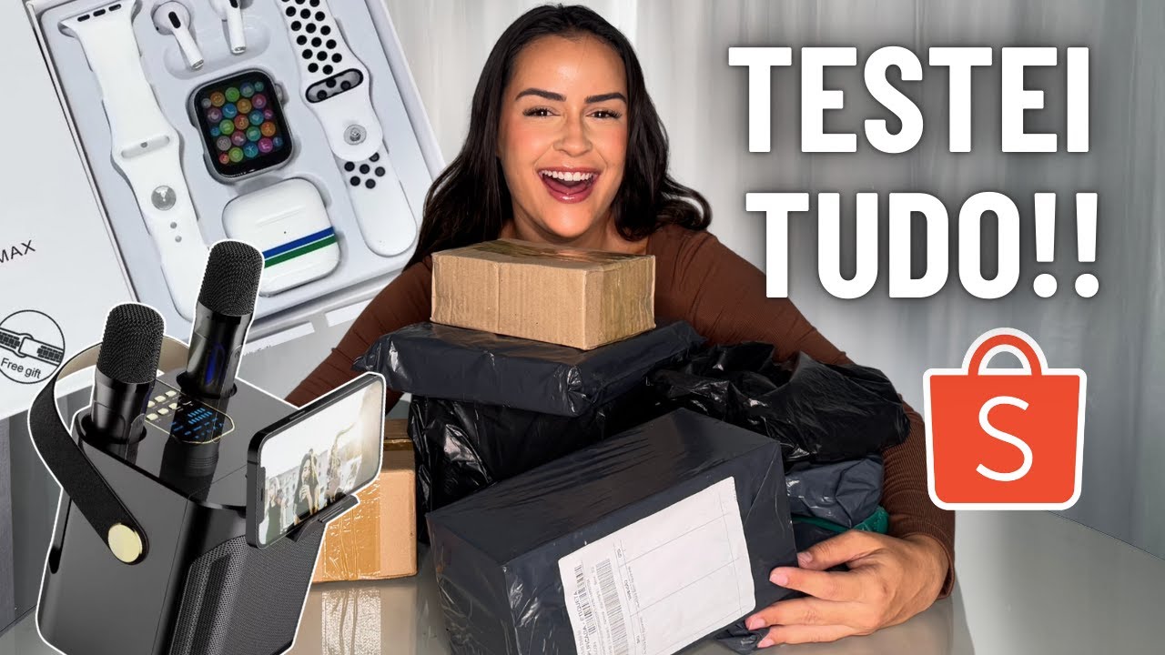 SUPER UNBOXING DE ELETR&Ocirc;NICOS DA SHOPEE | Testando eletr&ocirc;nicos de compras online!!