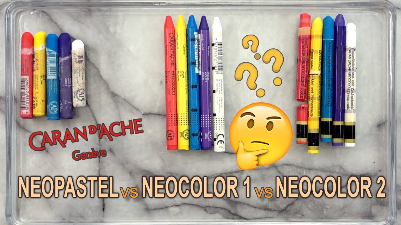 [ Reviews ] Neopastel vs Neocolor 1 vs Neocolor 2 #oilpastel #crayon #review