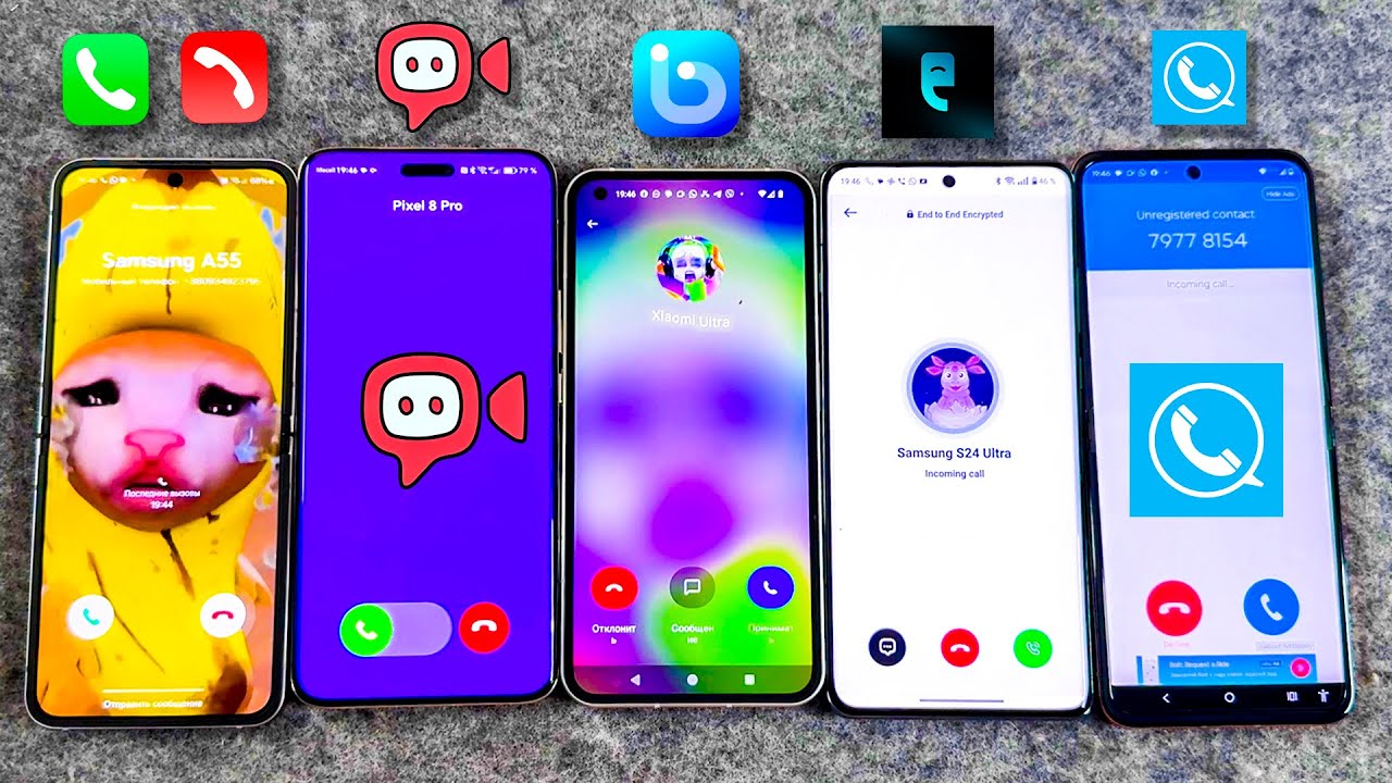 Samsung Z Flip 6, Moto 50U, OnePlus 12, Honor M6, Nothing P Comera + JusTalk + SkyPhone + BOTIM + IC