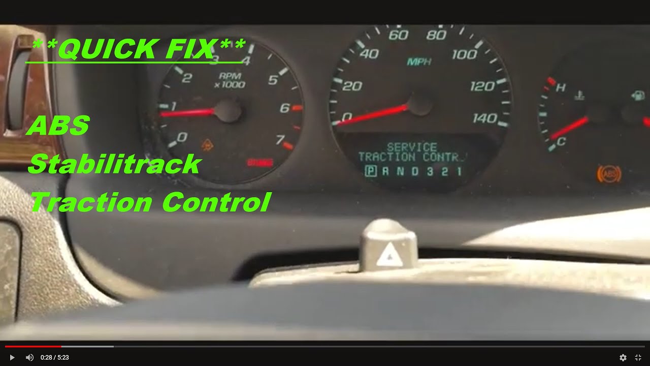 2006 to 2013 Impala ABS, StabiliTrak, other warning lights