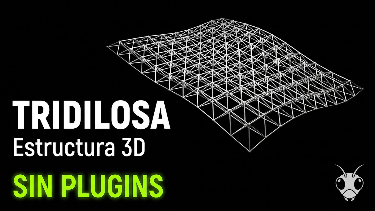 Grasshopper - Estructura 3D a partir de superficie / #grasshopper3d #grasshopper #rhinoceros3d #math