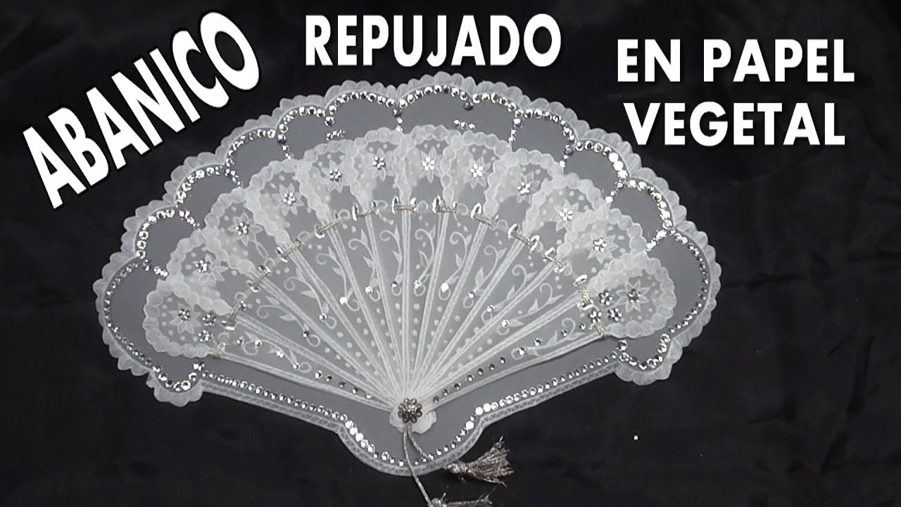 COMO HACER UN ABANICO  EN PAPEL VEGETAL - FAN EMBOSSED GREASEPROOF
