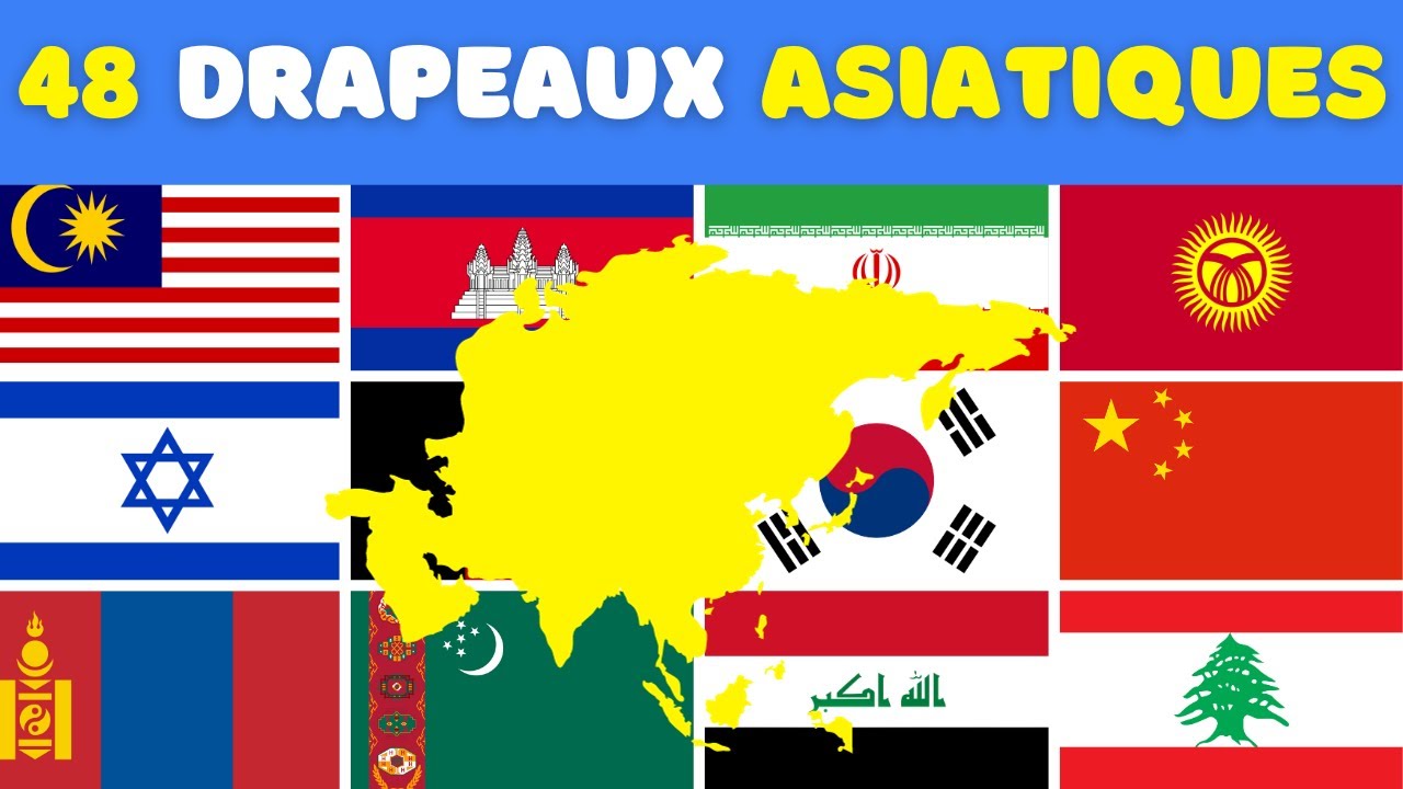 Quiz DRAPEAUX | TOUS les DRAPEAUX d'ASIE🌎🚩| Toutes difficultés.