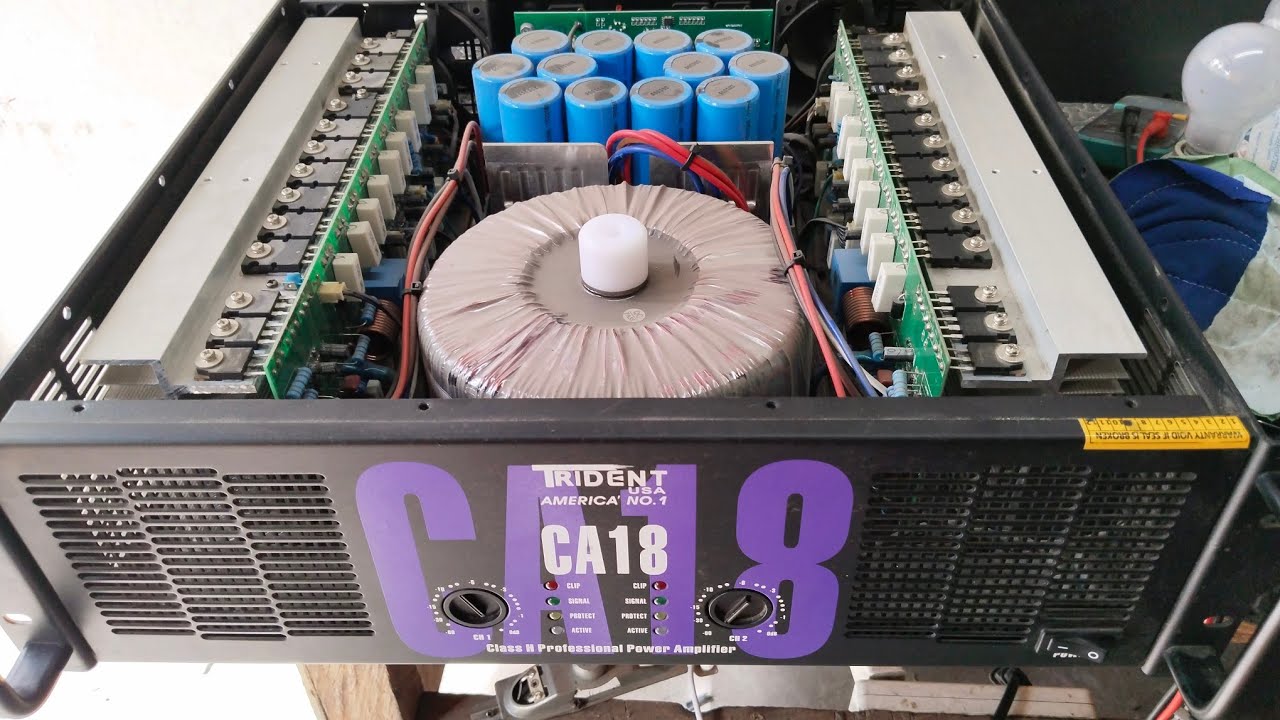 TRIDENT CA18 POWER AMPLIFIER,,UMIINIT KABILANG CHANELL PAANU AYUSIN