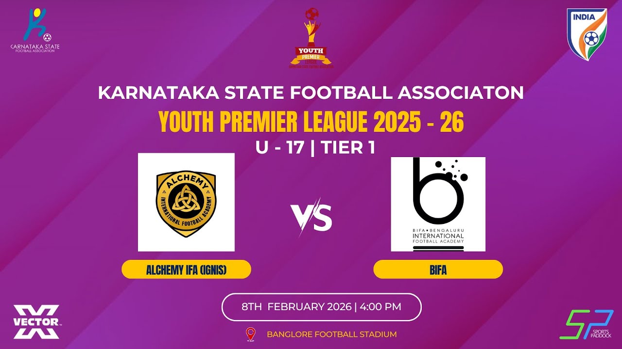 KSFA | YPL 2025 - 26 | U - 17 | TIER 1 | ALCHEMY IFA (IGNIS) VS BIFA | 08.02.26