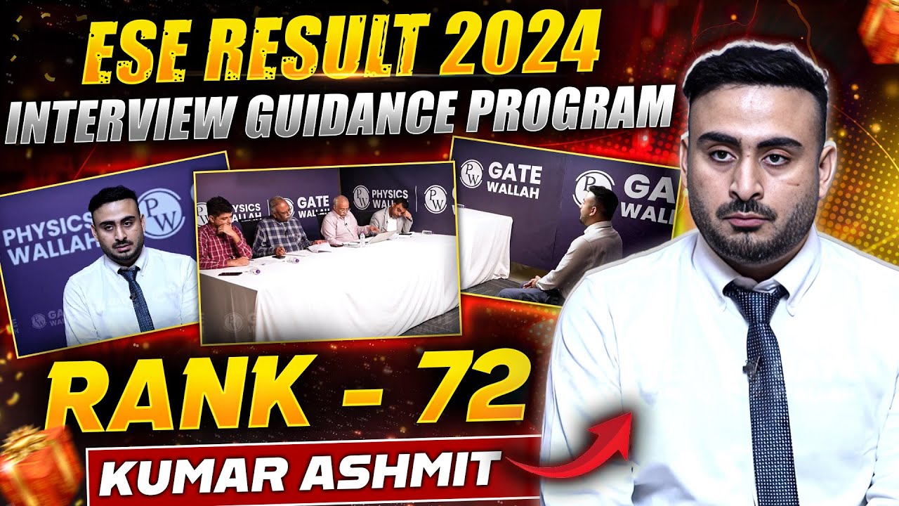 UPSC ESE Result 2024 | Meet Kumar Ashmit | UPSC ESE Rank 72 | IES Interview Guidance Program
