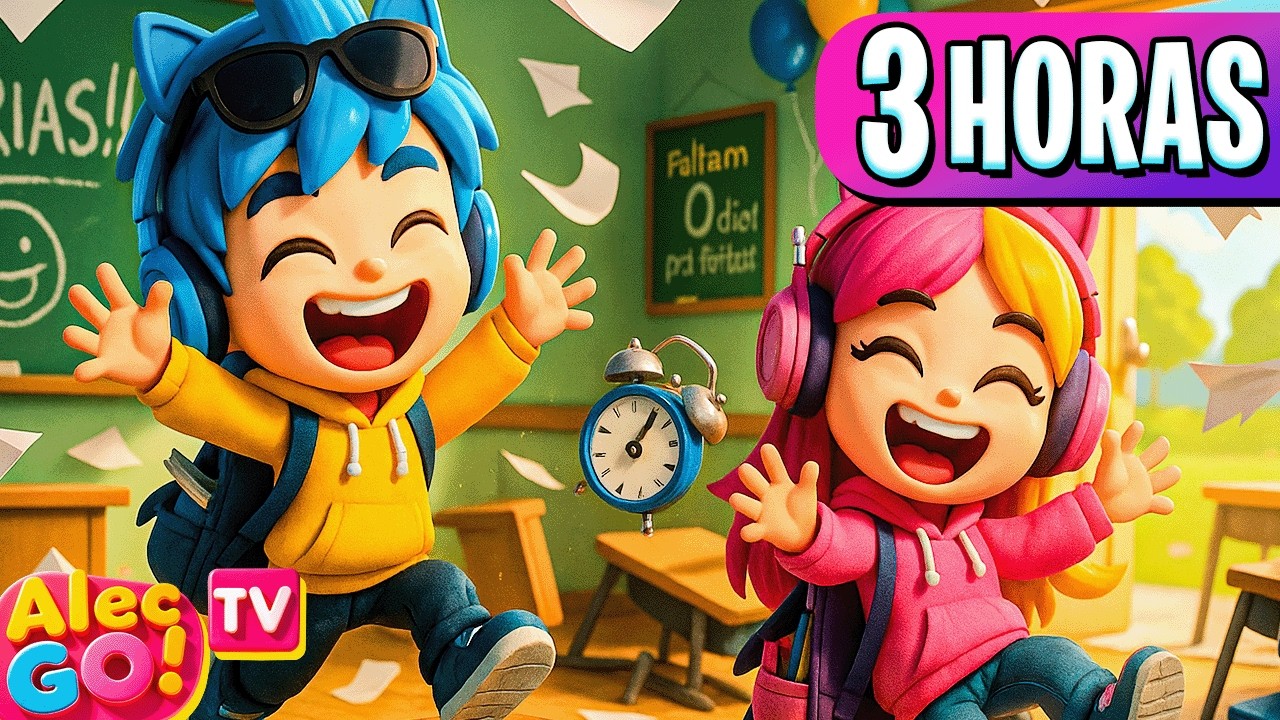 FINALMENTE FÉRIAS! 3 HORAS com muita DIVERSÃO ESCOLAR NO ROBLOX ( Alec GO! #TV)