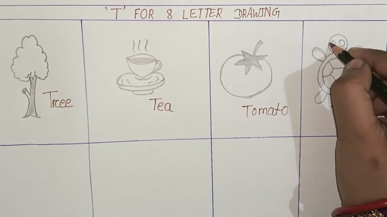Let's draw object that start with letter 