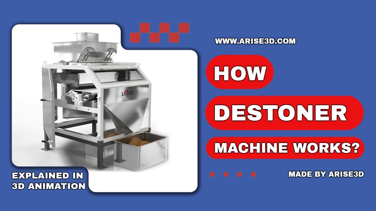 How Magnetic Destoner Machine Works | 3D Technical Machine Animation Explain Linux Magnetic