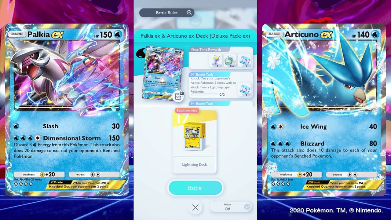 Palkia EX & Articuno EX - Step-Up Battle | Advanced (Deluxe Pack EX) Pok&eacute;mon TCG Pocket
