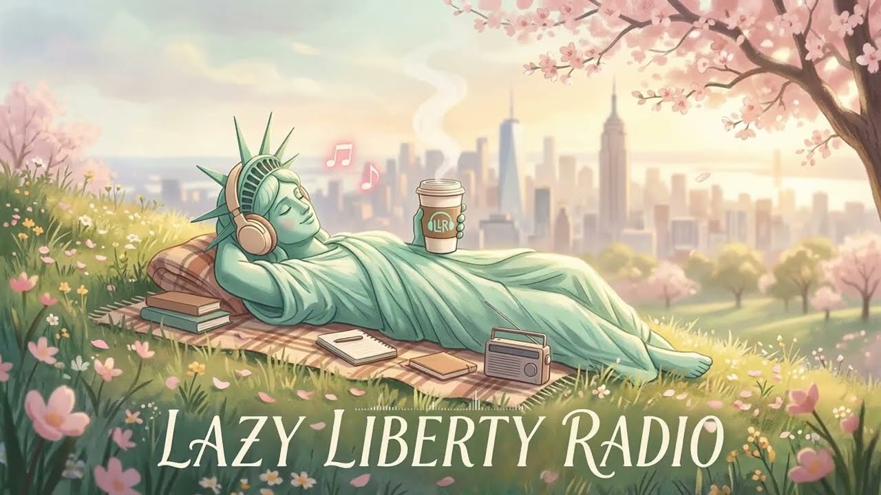 Windows Open to New York ☕ | 1 Hour NYC Cafe Piano for Relaxing & Studying | Lazy Liberty Radio