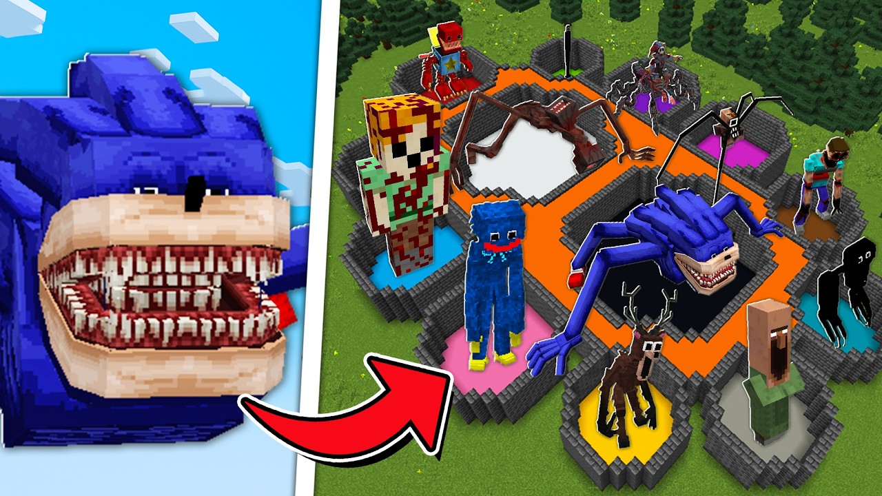I Trapped Every HORROR MOB in Minecraft