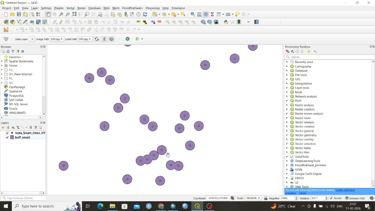 Buffer and multi-buffer in QGIS