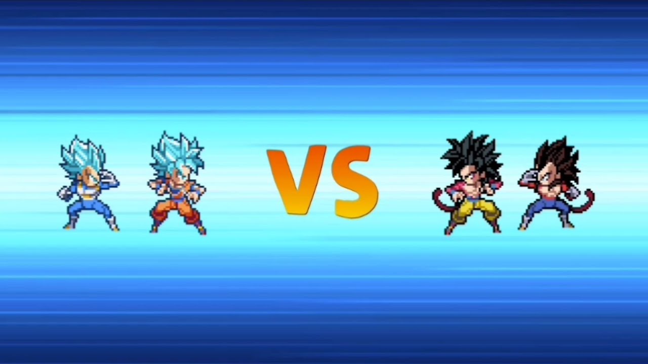 Power Warriors Goku & vegeta VS Goku & vegeta🥶 (Dragon ballsuper VS Dragon ball GT) Fight two VS two