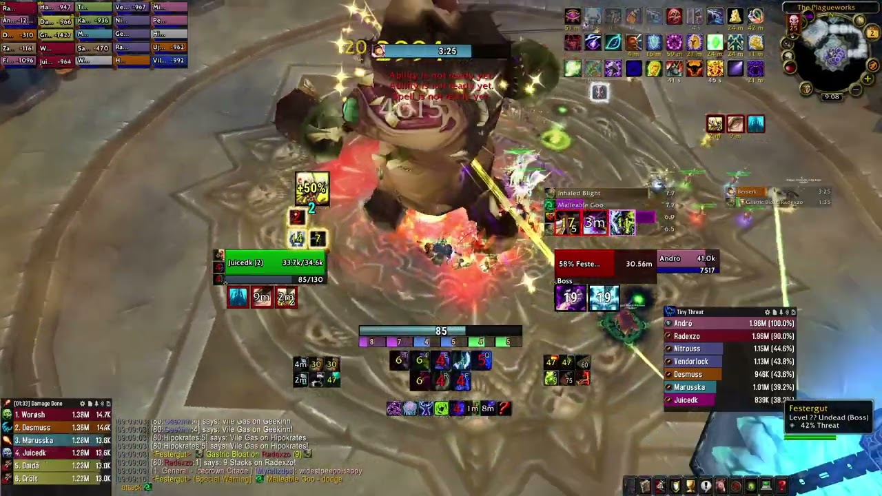 Frost DK 99 parse (rank 27 world 12887dps), Festergut HC, ICC, WotLK classic