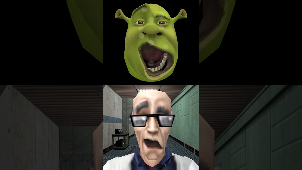 Shrek Muhahaha vs Fellow Scientist 🤢 / Half-Life  💀 #memes #animation