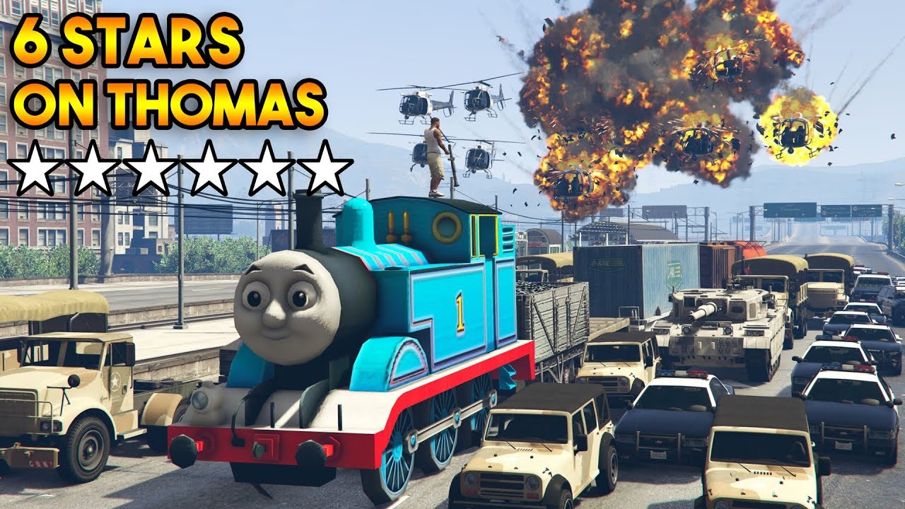 GTA 5 : 6 STARS WANTED LEVEL ON THOMAS ON ROAD (Can you survive)