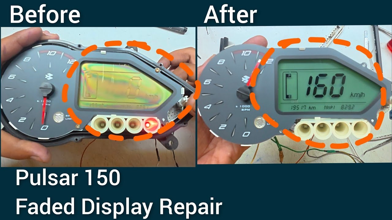 Pulsar 150 Faded Display Repair. #bajaj #pulsar #rider #modified #modification #speedometer #life 