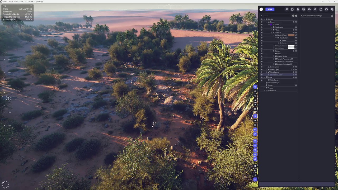 World Creator 2025.1 BETA - Object Placement Part 2