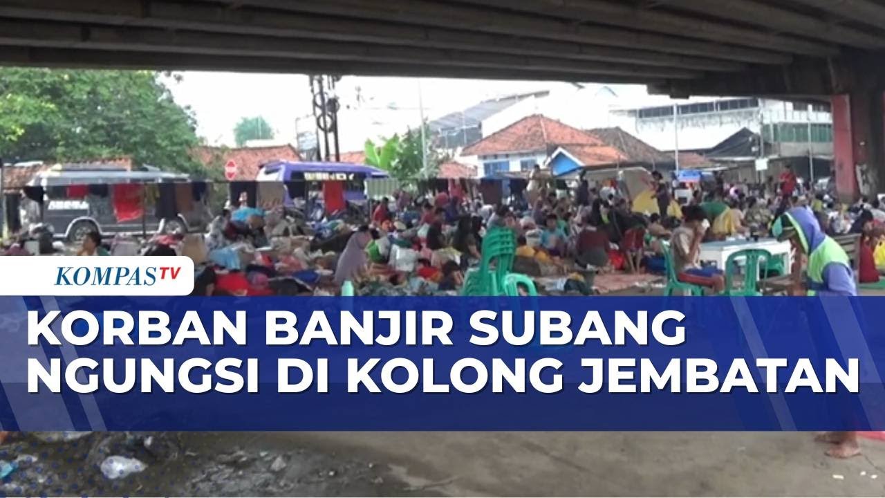 Korban Banjir di Subang Mengungsi di Kolong Jembatan Pamanukan