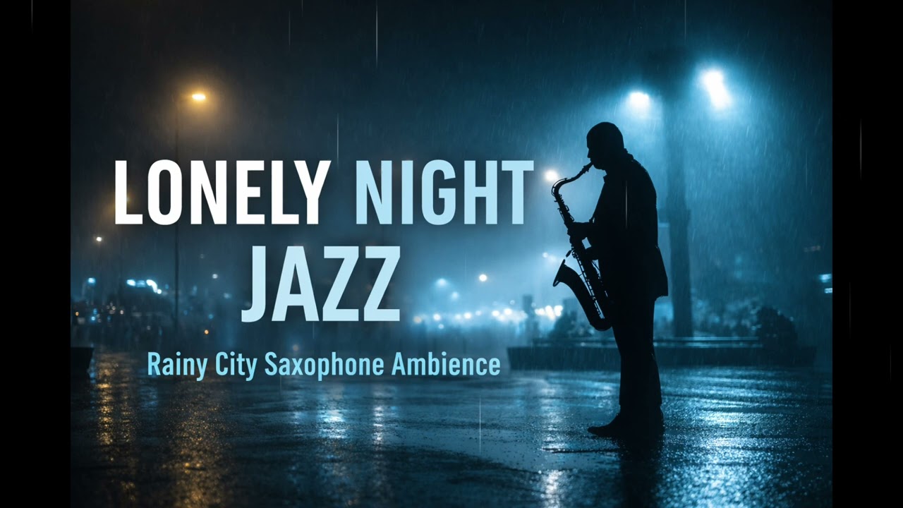 Lonely Night Jazz 🎷Rainy City Saxophone | Moody Jazz for Late Night