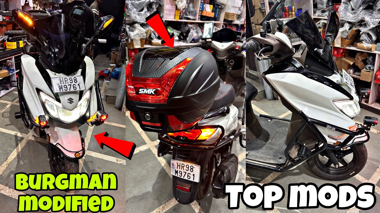suzuki burgman 125 ex modified | burgman seat modification | Burgman safety guard