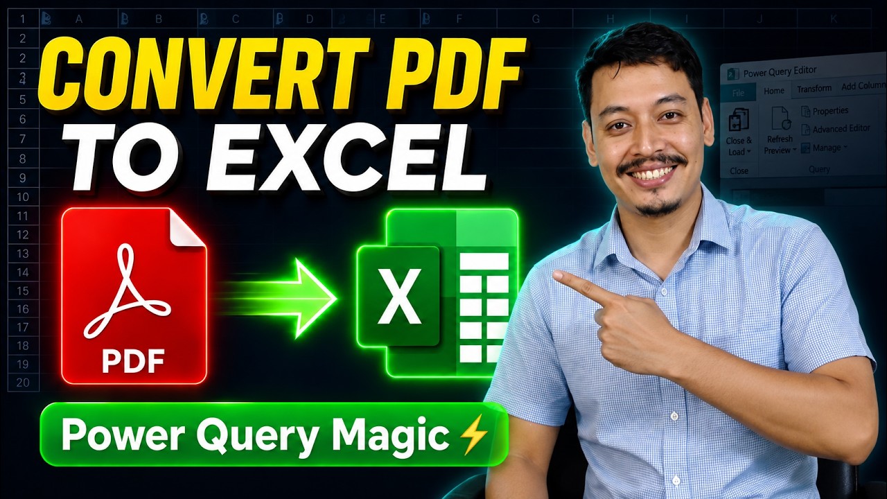 How to Convert PDF file to Excel using Power Query Editor - Best Way | Excel Point Nepal