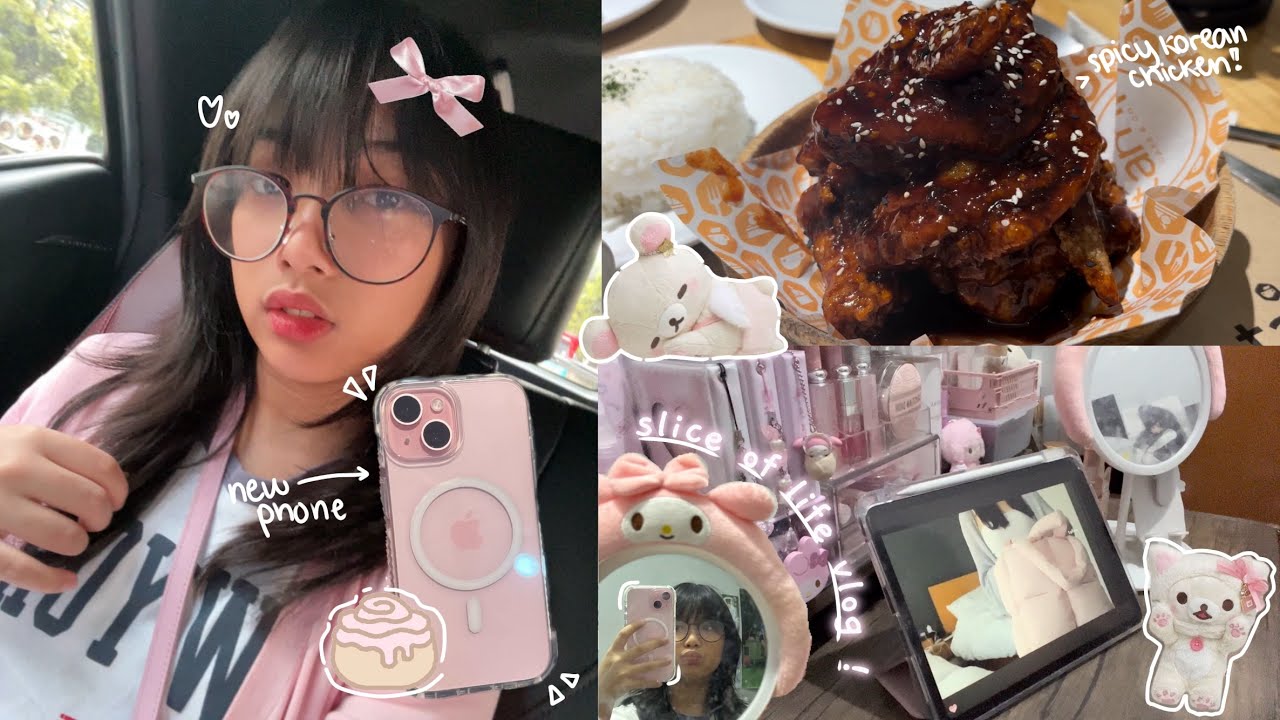 [vlog]📱💕|| new pink iphone 15, shopping, food, etc !