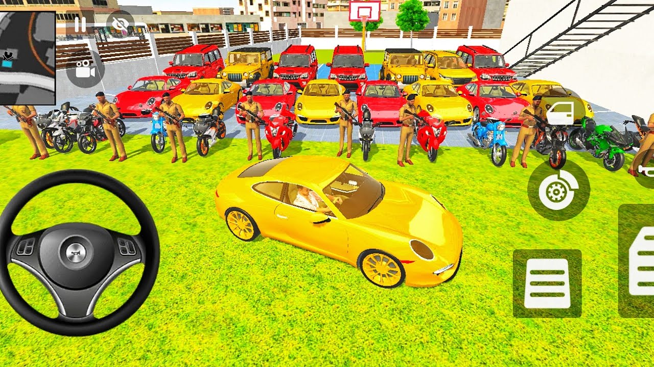 Indian Auto Thaft simulator game me franklin ne apni golden porsche ko drive Kay hai game games 