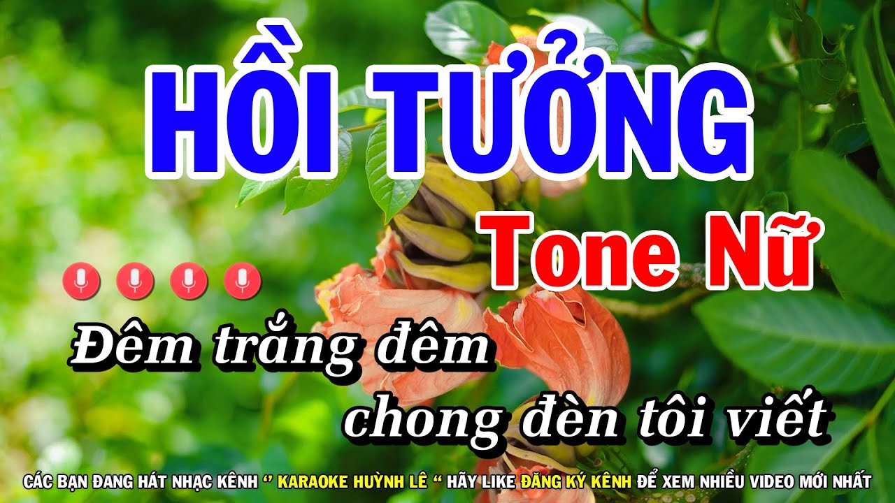 Karaoke Hồi Tưởng - Tone Nữ Beat Mới 2025 - Huỳnh L&ecirc;