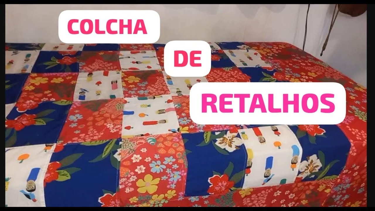 COLCHA DE RETALHOS, SEM FORRO E TODA FEITA COM COSTURA FRANCESA
