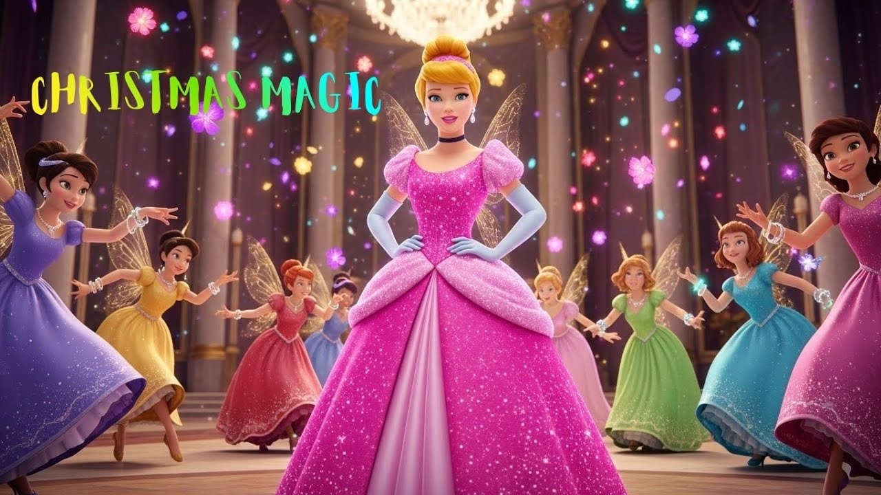 Christmas Magic ✨ Cinderella Fairy Dance 💃🎄 | Beautiful Kids Animation | New Year Special