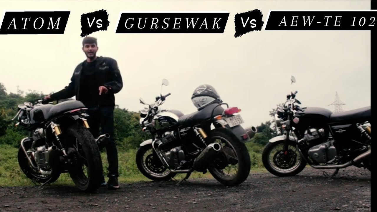 ATOM VS AEW TE 102 VS GURSEWAK EXHAUSTS II BEST EXHAUST FOR INTERCEPTOR 650/ CONTINENTAL GT 650 ?