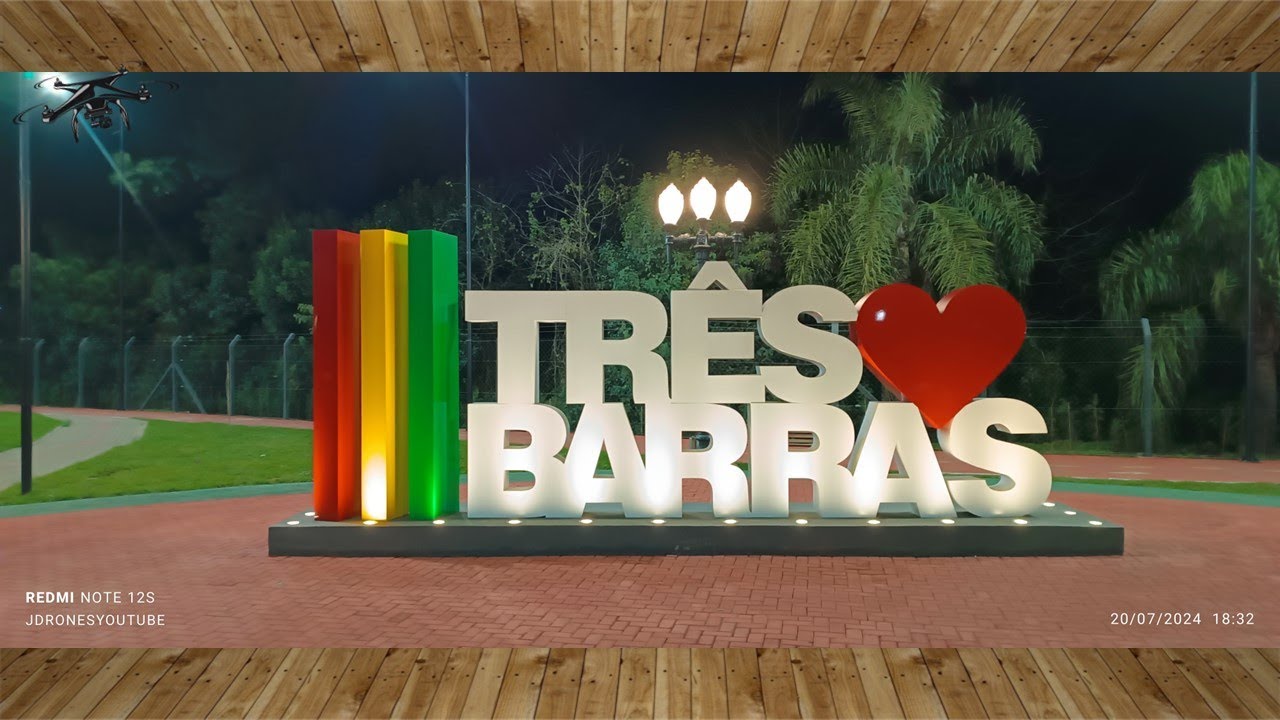 Conhe&ccedil;a Tr&ecirc;s Barras em Santa Catarina vista por Drone @JDronesJohriel #JDrones