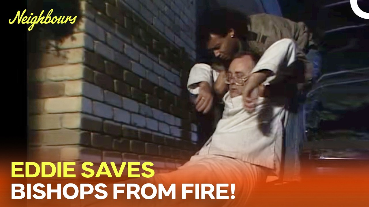 Trapped in the Flames! Eddie Saves Harold & Madge from a Deadly House Fire | Neighbours (1990)