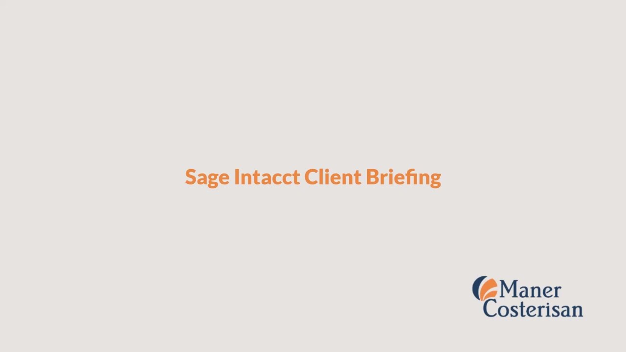 Tech Client Briefing: Sage Intacct
